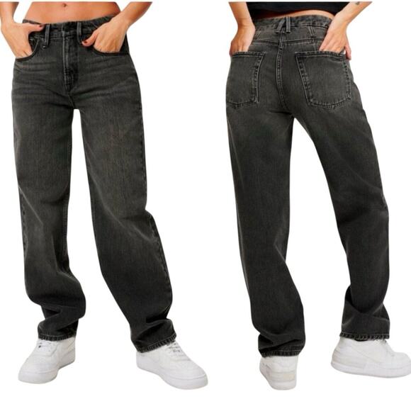 NWT Good American Good 90's Baggy Loose Fit Jeans Size 18 Black GN1999BT - Picture 1 of 11